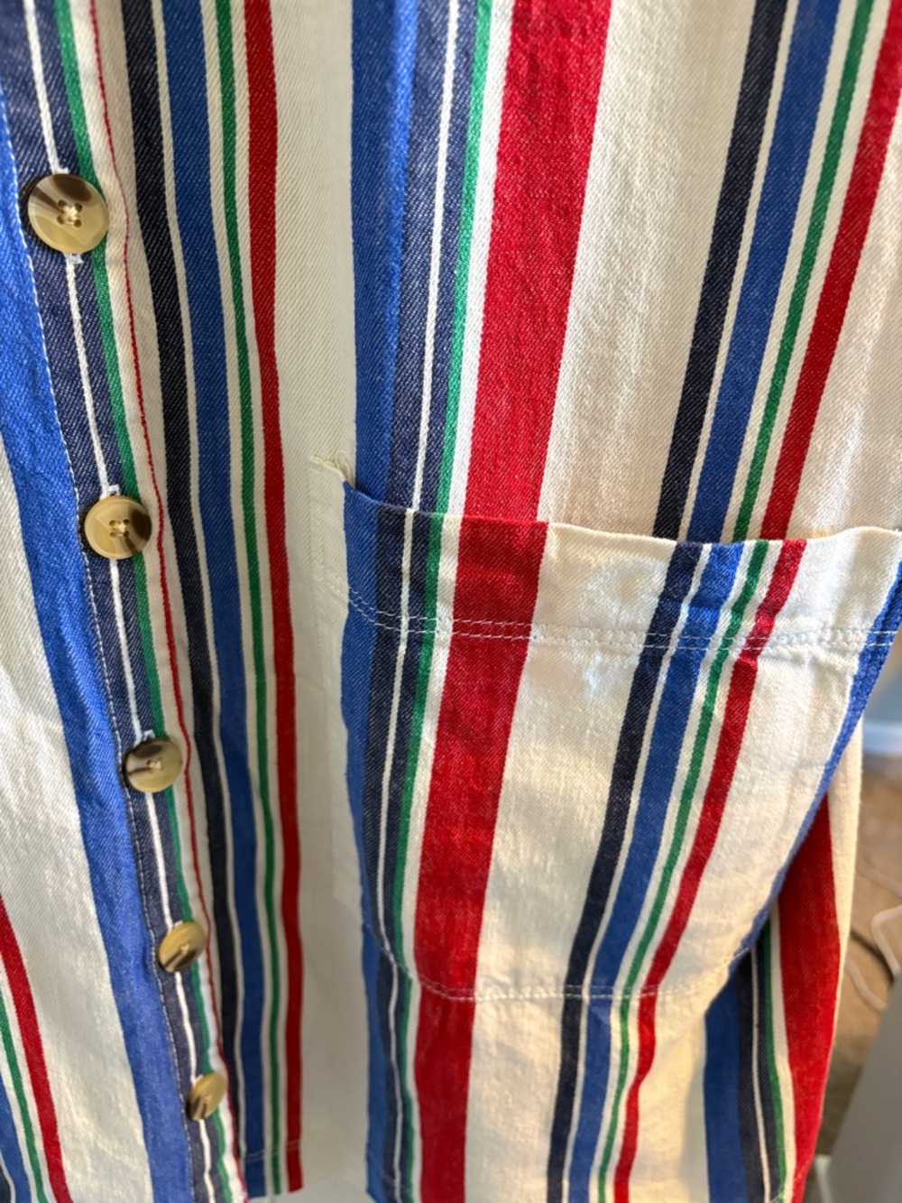 Old Navy 100% Cotton Striped Sleeveless dress - Red, Blue, Green, White - Picture 3 of 7
